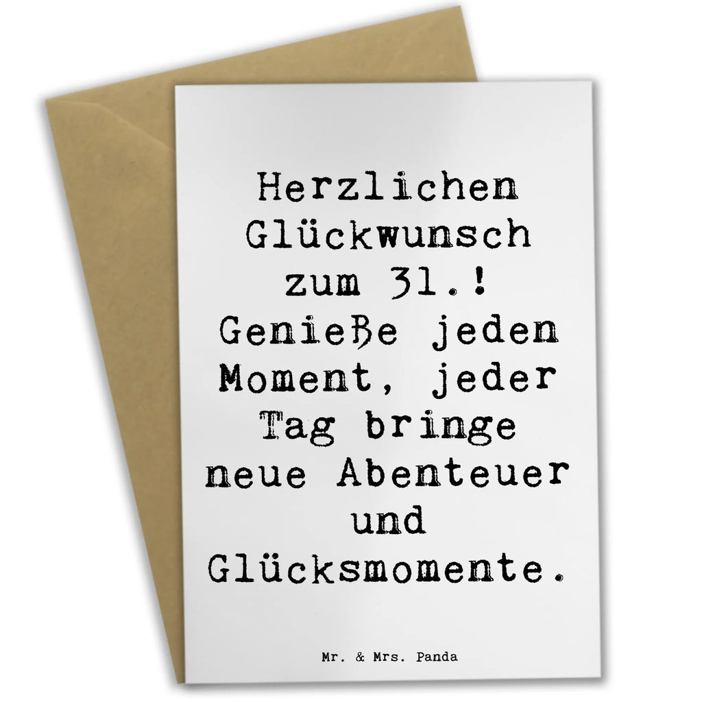 Grußkarte Spruch 31. Geburtstag Karte, Hochzeitskarte, Ansichtskarten, Glückwunschkarte, Geburtstagskarte, Einladungskarte, Klappkarte, Grußkarte, Geburtstag, Geburtstagsgeschenk, Geschenk