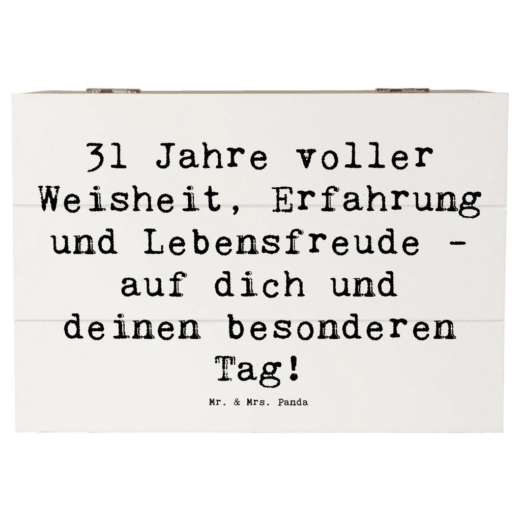 Holzkiste Spruch 31. Geburtstag Weisheit Geschenkbox, Schatulle, XXL, Kiste, Erinnerungsbox, Dekokiste, Holzkiste, Schatzkiste, Aufbewahrungsbox, Geschenkdose, Truhe, Erinnerungskiste, Geburtstag, Geburtstagsgeschenk, Geschenk