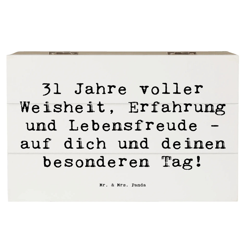 Holzkiste Spruch 31. Geburtstag Weisheit Geschenkbox, Schatulle, XXL, Kiste, Erinnerungsbox, Dekokiste, Holzkiste, Schatzkiste, Aufbewahrungsbox, Geschenkdose, Truhe, Erinnerungskiste, Geburtstag, Geburtstagsgeschenk, Geschenk