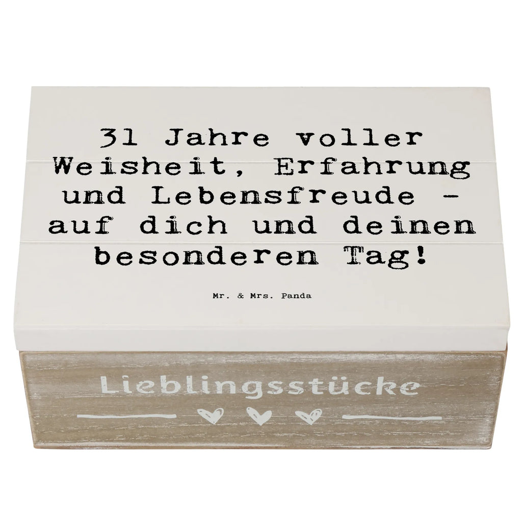 Holzkiste Spruch 31. Geburtstag Weisheit Geschenkbox, Schatulle, XXL, Kiste, Erinnerungsbox, Dekokiste, Holzkiste, Schatzkiste, Aufbewahrungsbox, Geschenkdose, Truhe, Erinnerungskiste, Geburtstag, Geburtstagsgeschenk, Geschenk