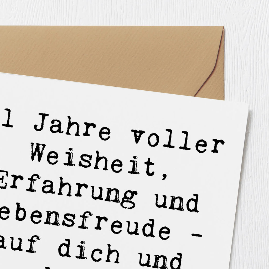 Deluxe Karte Spruch 31. Geburtstag Weisheit Einladungskarte, Geburtstagskarte, Glückwunschkarte, Hochwertige Grußkarte, Klappkarte, Karte, Grußkarte, Hochzeitskarte, Hochwertige Klappkarte, Geburtstag, Geburtstagsgeschenk, Geschenk
