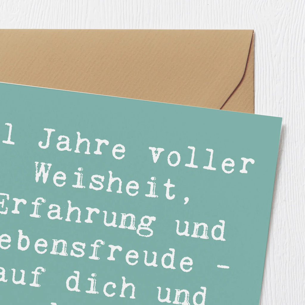 Deluxe Karte Spruch 31. Geburtstag Weisheit Einladungskarte, Geburtstagskarte, Glückwunschkarte, Hochwertige Grußkarte, Klappkarte, Karte, Grußkarte, Hochzeitskarte, Hochwertige Klappkarte, Geburtstag, Geburtstagsgeschenk, Geschenk