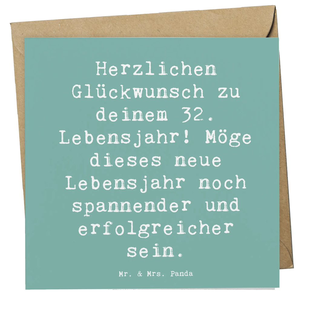 Deluxe Card Saying Herzlichen Glückwunsch zu deinem 32. Lebensjahr! Möge dieses neue Lebensjahr noch spannender und erfolgreicher sein. Hochwertige Klappkarte, Hochzeitskarte, Karte, Grußkarte, Einladungskarte, Glückwunschkarte, Hochwertige Grußkarte, Klappkarte, Geburtstagskarte, Geburtstag, Geburtstagsgeschenk, Geschenk