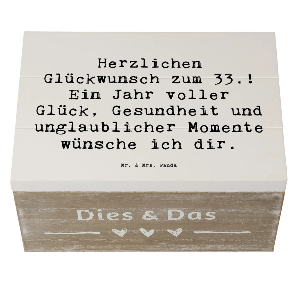 Wooden chest Saying Herzlichen Glückwunsch zum 33.! Ein Jahr voller Glück, Gesundheit und unglaublicher Momente wünsche ich dir. Erinnerungskiste, XXL, Schatulle, Aufbewahrungsbox, Geschenkbox, Dekokiste, Erinnerungsbox, Geschenkdose, Holzkiste, Schatzkiste, Truhe, Kiste, Geburtstag, Geburtstagsgeschenk, Geschenk