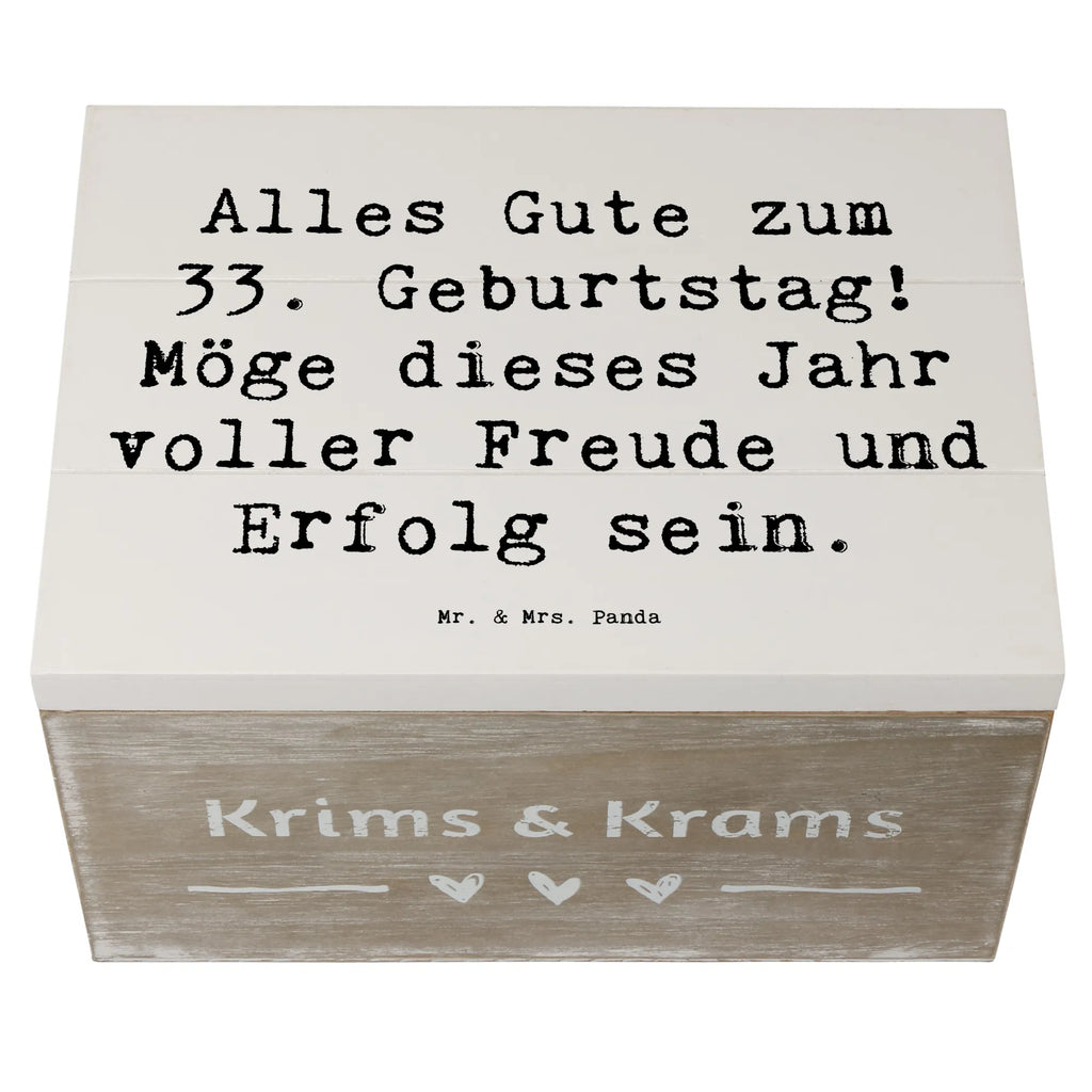 Holzkiste Spruch 33. Geburtstag Truhe, Holzkiste, Schatzkiste, Geschenkbox, Erinnerungskiste, Dekokiste, Aufbewahrungsbox, Geschenkdose, Schatulle, Kiste, XXL, Erinnerungsbox, Geburtstag, Geburtstagsgeschenk, Geschenk