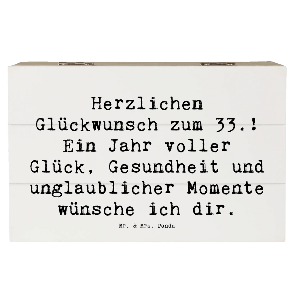 Wooden chest Saying Herzlichen Glückwunsch zum 33.! Ein Jahr voller Glück, Gesundheit und unglaublicher Momente wünsche ich dir. Erinnerungskiste, XXL, Schatulle, Aufbewahrungsbox, Geschenkbox, Dekokiste, Erinnerungsbox, Geschenkdose, Holzkiste, Schatzkiste, Truhe, Kiste, Geburtstag, Geburtstagsgeschenk, Geschenk