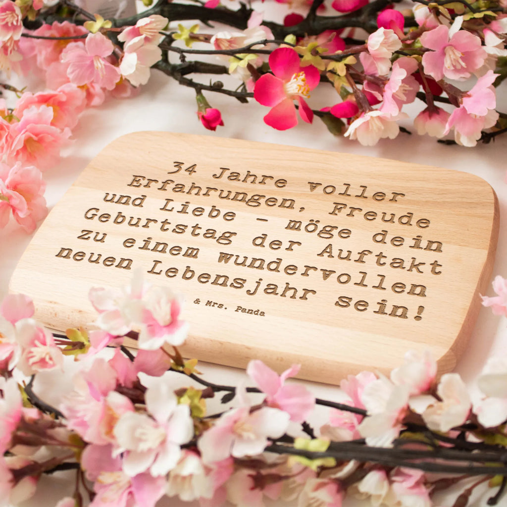 Küchenbrett Spruch 34. Geburtstag Erlebnisse Holzbrett, Küchenbrett, Frühstücksbrettchen, Frühstücksbrett, Schneidebrett Holz, Schneidebrett, Geburtstag, Geburtstagsgeschenk, Geschenk