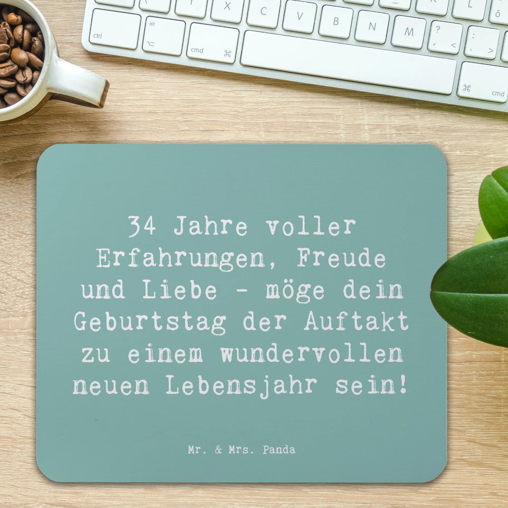 Mauspad Spruch 34. Geburtstag Erlebnisse Büroausstattung, Einzigartiges Mauspad, Mausunterlage, Mauspad Büro, Mauspad, Mousepad, Arbeitszimmer, Designer Mauspad, PC Zubehör, Computer zubehör, Geburtstag, Geburtstagsgeschenk, Geschenk