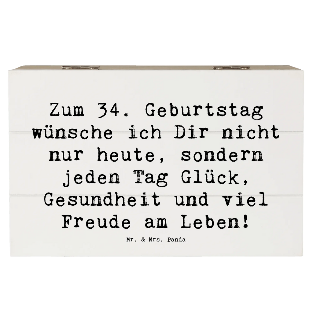 Holzkiste Spruch 34. Geburtstag Schatzkiste, Geschenkdose, Erinnerungsbox, Geschenkbox, Schatulle, Truhe, Erinnerungskiste, Kiste, Holzkiste, Dekokiste, XXL, Aufbewahrungsbox, Geburtstag, Geburtstagsgeschenk, Geschenk