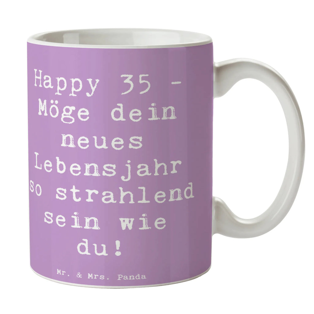Tasse Spruch 35. Geburtstag Glückwünsche Kaffeetasse, Tasse mit Motiven, Geschenktasse, Bürotasse, Tasse, Teetasse, Porzellantasse, Keramiktasse, Tasse mit Zitaten, Geburtstag, Geburtstagsgeschenk, Geschenk