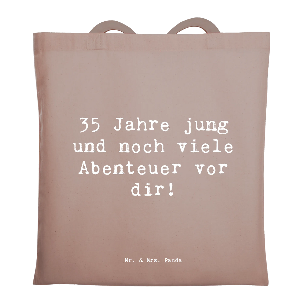Tragetasche Spruch 35. Geburtstag Abenteuer Beuteltasche, Beutel, Einkaufstasche, Jutebeutel, Stoffbeutel, Tasche, Shopper, Umhängetasche, Strandtasche, Schultertasche, Stofftasche, Tragetasche, Badetasche, Jutetasche, Einkaufstüte, Laptoptasche, Geburtstag, Geburtstagsgeschenk, Geschenk