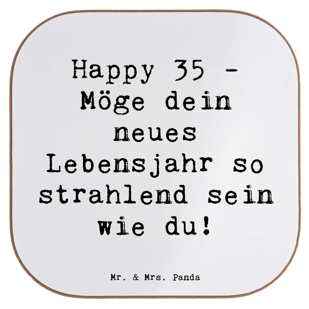 Square coaster Saying Happy 35 - Möge dein neues Lebensjahr so strahlend sein wie du! Untersetzer, Bierdeckel, Glasuntersetzer, Untersetzer Gläser, Getränkeuntersetzer, Untersetzer aus Holz, Untersetzer für Gläser, Korkuntersetzer, Untersetzer Holz, Holzuntersetzer, Tassen Untersetzer, Untersetzer Design, Geburtstag, Geburtstagsgeschenk, Geschenk