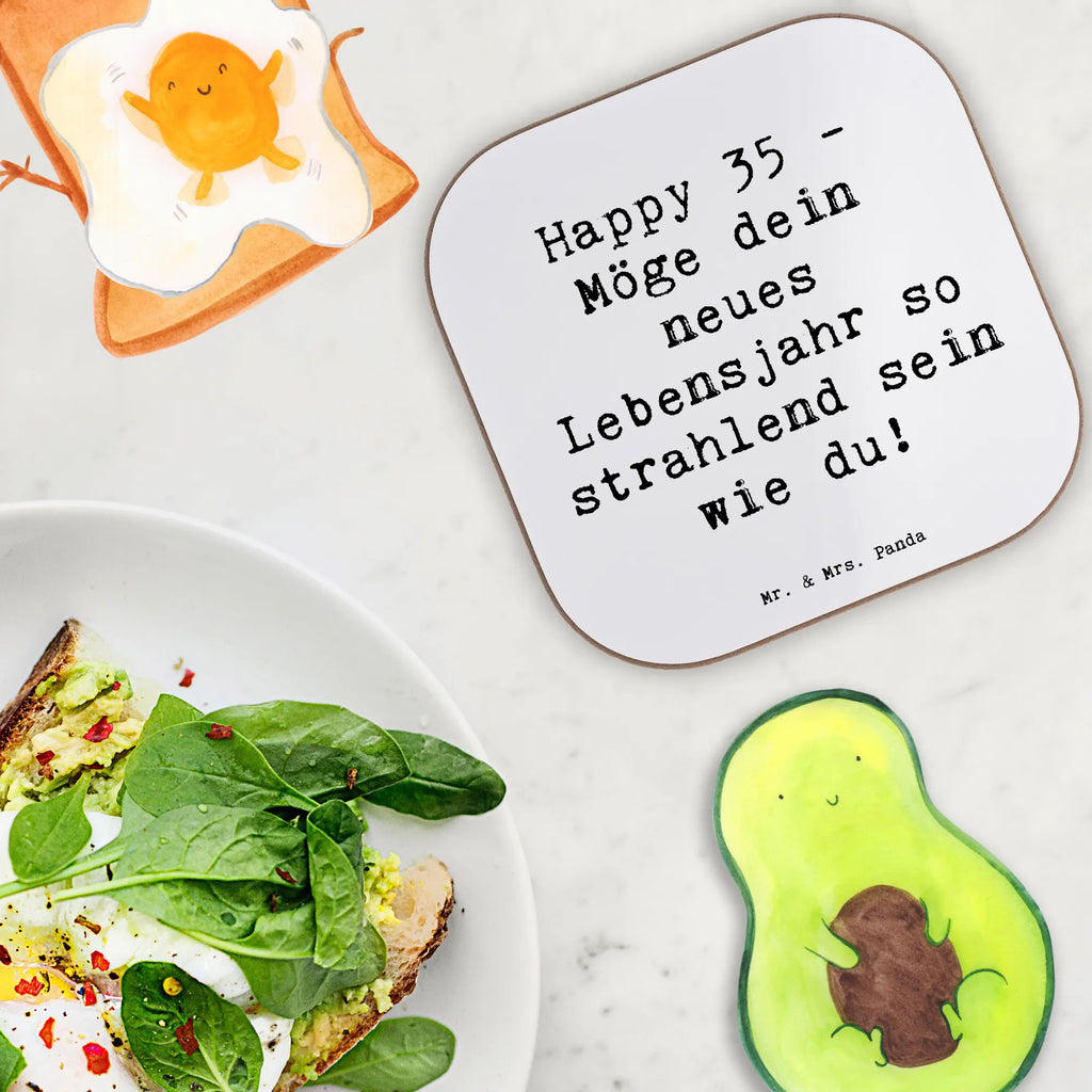 Square coaster Saying Happy 35 - Möge dein neues Lebensjahr so strahlend sein wie du! Untersetzer, Bierdeckel, Glasuntersetzer, Untersetzer Gläser, Getränkeuntersetzer, Untersetzer aus Holz, Untersetzer für Gläser, Korkuntersetzer, Untersetzer Holz, Holzuntersetzer, Tassen Untersetzer, Untersetzer Design, Geburtstag, Geburtstagsgeschenk, Geschenk