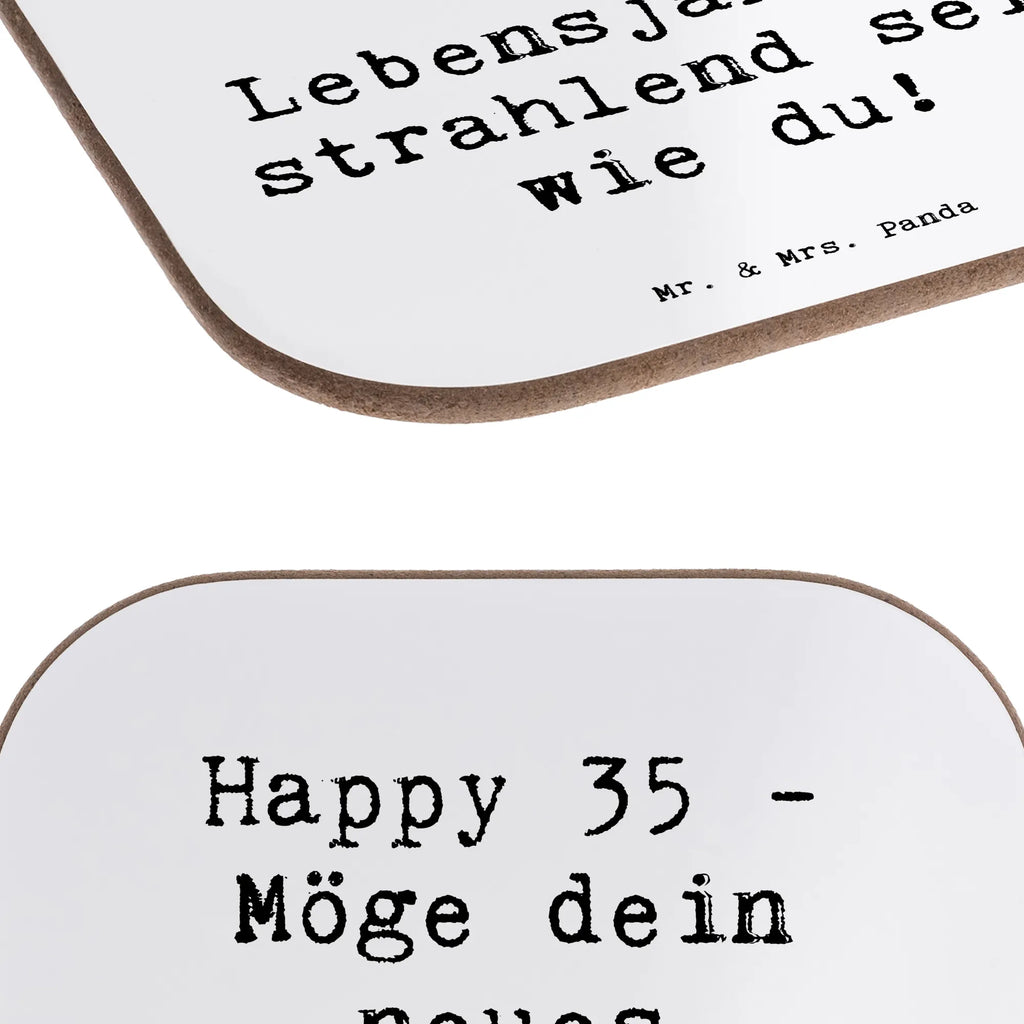 Square coaster Saying Happy 35 - Möge dein neues Lebensjahr so strahlend sein wie du! Untersetzer, Bierdeckel, Glasuntersetzer, Untersetzer Gläser, Getränkeuntersetzer, Untersetzer aus Holz, Untersetzer für Gläser, Korkuntersetzer, Untersetzer Holz, Holzuntersetzer, Tassen Untersetzer, Untersetzer Design, Geburtstag, Geburtstagsgeschenk, Geschenk