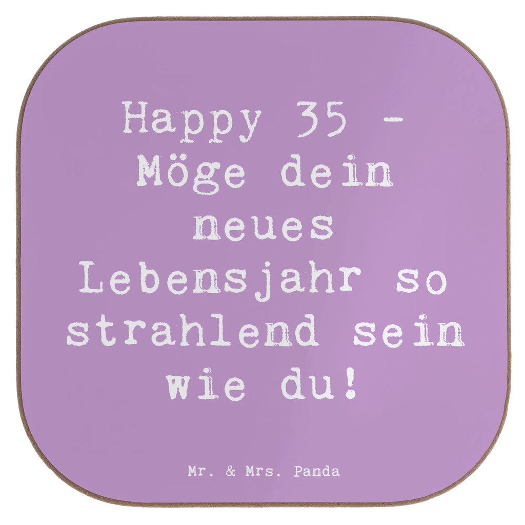 Square coaster Saying Happy 35 - Möge dein neues Lebensjahr so strahlend sein wie du! Untersetzer, Bierdeckel, Glasuntersetzer, Untersetzer Gläser, Getränkeuntersetzer, Untersetzer aus Holz, Untersetzer für Gläser, Korkuntersetzer, Untersetzer Holz, Holzuntersetzer, Tassen Untersetzer, Untersetzer Design, Geburtstag, Geburtstagsgeschenk, Geschenk