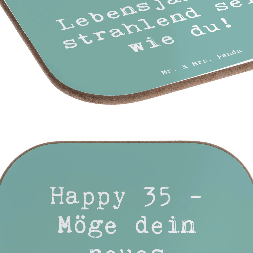 Square coaster Saying Happy 35 - Möge dein neues Lebensjahr so strahlend sein wie du! Untersetzer, Bierdeckel, Glasuntersetzer, Untersetzer Gläser, Getränkeuntersetzer, Untersetzer aus Holz, Untersetzer für Gläser, Korkuntersetzer, Untersetzer Holz, Holzuntersetzer, Tassen Untersetzer, Untersetzer Design, Geburtstag, Geburtstagsgeschenk, Geschenk