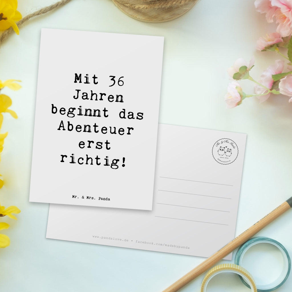 Postkarte Spruch 36. Geburtstag Abenteuer Dankeskarte, Karte, Ansichtskarte, Einladungskarten Geburtstag, Ansichtskarten, Postkarte, Einladungskarte, Einladung, Grußkarte, Geburtstagskarte, Einladung Geburtstag, Geschenkkarte, Geburtstag, Geburtstagsgeschenk, Geschenk