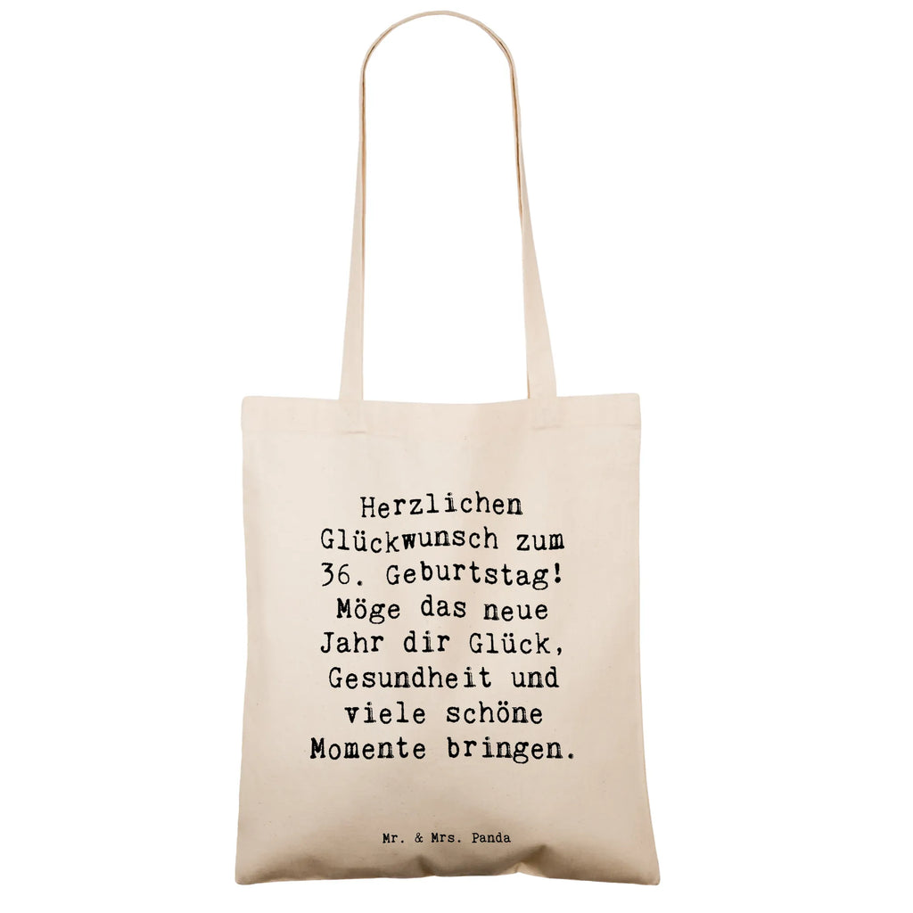 Tragetasche Spruch 36. Geburtstag Glückwünsche Beuteltasche, Beutel, Einkaufstasche, Jutebeutel, Stoffbeutel, Tasche, Shopper, Umhängetasche, Strandtasche, Schultertasche, Stofftasche, Tragetasche, Badetasche, Jutetasche, Einkaufstüte, Laptoptasche, Geburtstag, Geburtstagsgeschenk, Geschenk
