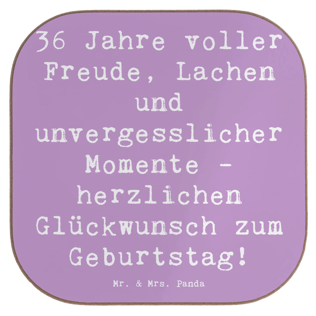 Square coaster Saying 36 Jahre voller Freude, Lachen und unvergesslicher Momente - herzlichen Glückwunsch zum Geburtstag! Korkuntersetzer, Holzuntersetzer, Bierdeckel, Untersetzer Design, Getränkeuntersetzer, Untersetzer Holz, Untersetzer, Untersetzer Gläser, Untersetzer für Gläser, Tassen Untersetzer, Glasuntersetzer, Untersetzer aus Holz, Geburtstag, Geburtstagsgeschenk, Geschenk