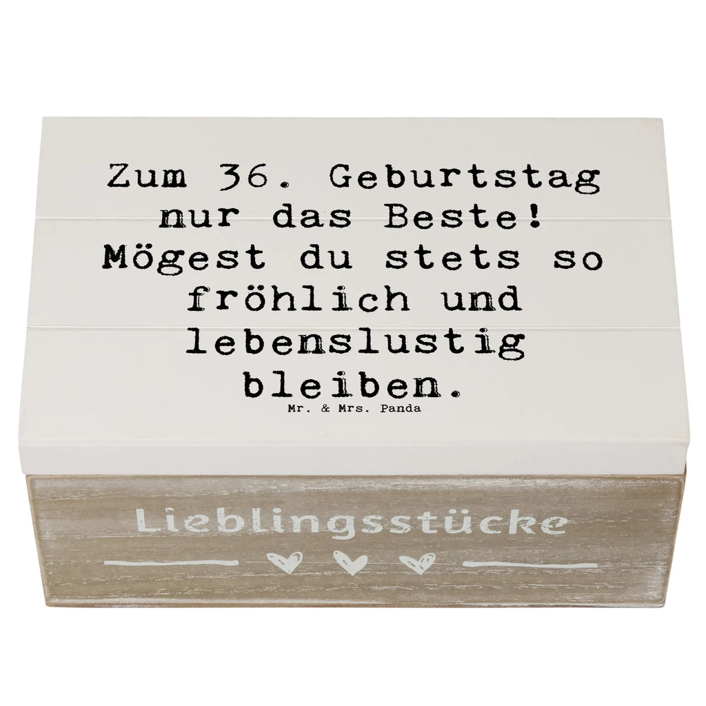 Holzkiste Spruch 36. Geburtstag Aufbewahrungsbox, Schatulle, Kiste, Geschenkdose, Holzkiste, Erinnerungskiste, Truhe, XXL, Geschenkbox, Schatzkiste, Erinnerungsbox, Dekokiste, Geburtstag, Geburtstagsgeschenk, Geschenk