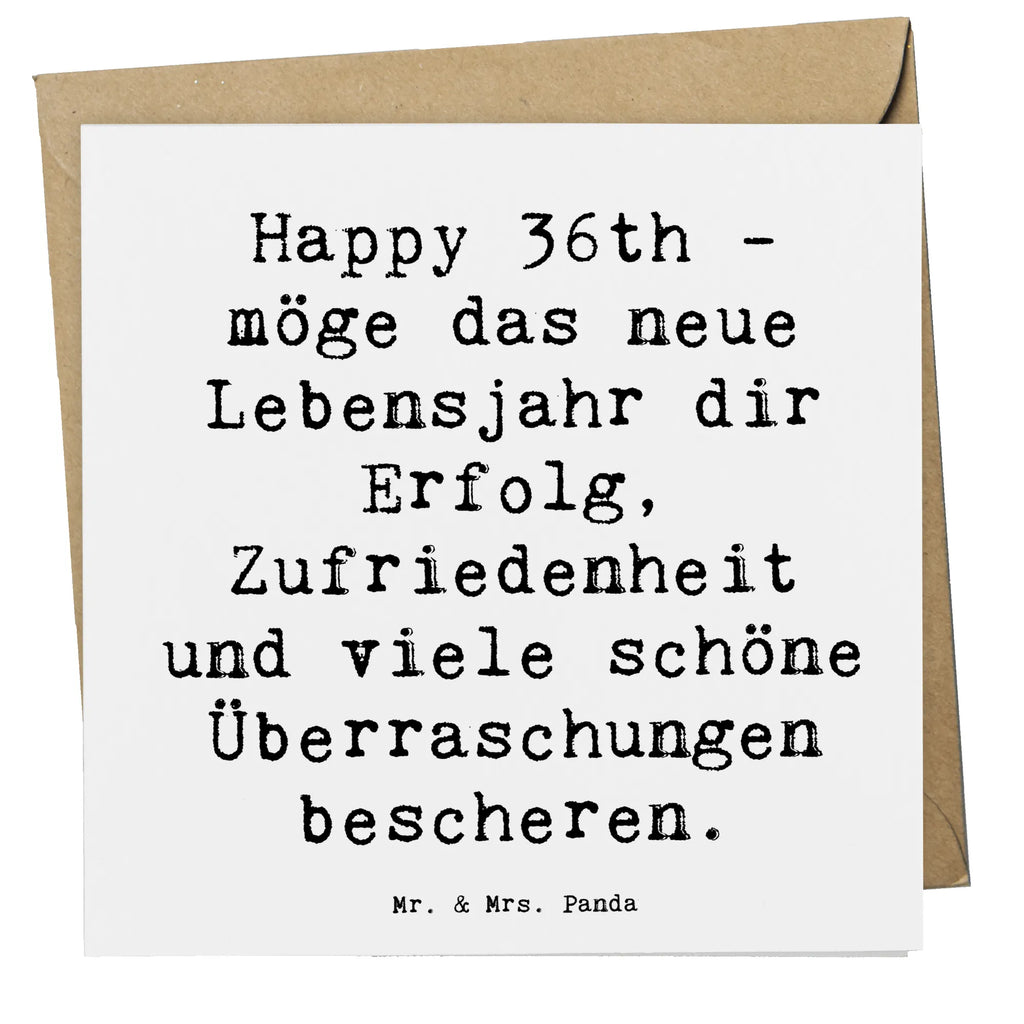 Deluxe Card Saying Happy 36th - möge das neue Lebensjahr dir Erfolg, Zufriedenheit und viele schöne Überraschungen bescheren. Geburtstagskarte, Grußkarte, Einladungskarte, Hochzeitskarte, Klappkarte, Karte, Hochwertige Klappkarte, Hochwertige Grußkarte, Glückwunschkarte, Geburtstag, Geburtstagsgeschenk, Geschenk