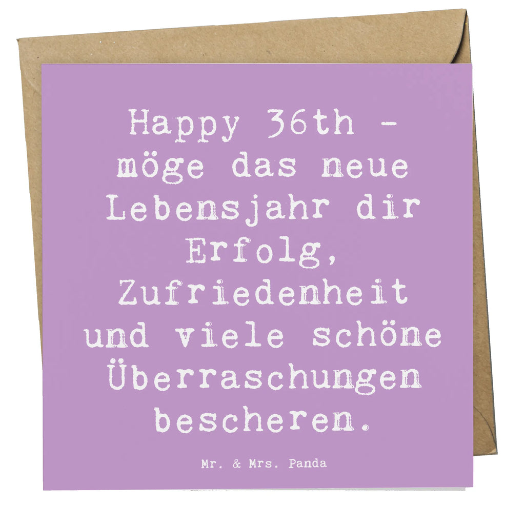 Deluxe Card Saying Happy 36th - möge das neue Lebensjahr dir Erfolg, Zufriedenheit und viele schöne Überraschungen bescheren. Geburtstagskarte, Grußkarte, Einladungskarte, Hochzeitskarte, Klappkarte, Karte, Hochwertige Klappkarte, Hochwertige Grußkarte, Glückwunschkarte, Geburtstag, Geburtstagsgeschenk, Geschenk