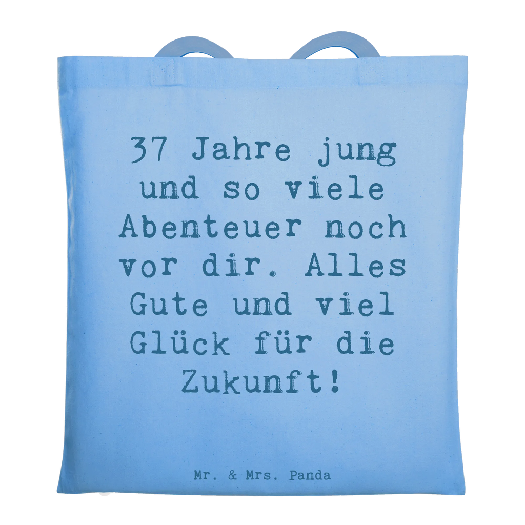 Tragetasche Spruch 37. Geburtstag Abenteuer Beuteltasche, Beutel, Einkaufstasche, Jutebeutel, Stoffbeutel, Tasche, Shopper, Umhängetasche, Strandtasche, Schultertasche, Stofftasche, Tragetasche, Badetasche, Jutetasche, Einkaufstüte, Laptoptasche, Geburtstag, Geburtstagsgeschenk, Geschenk