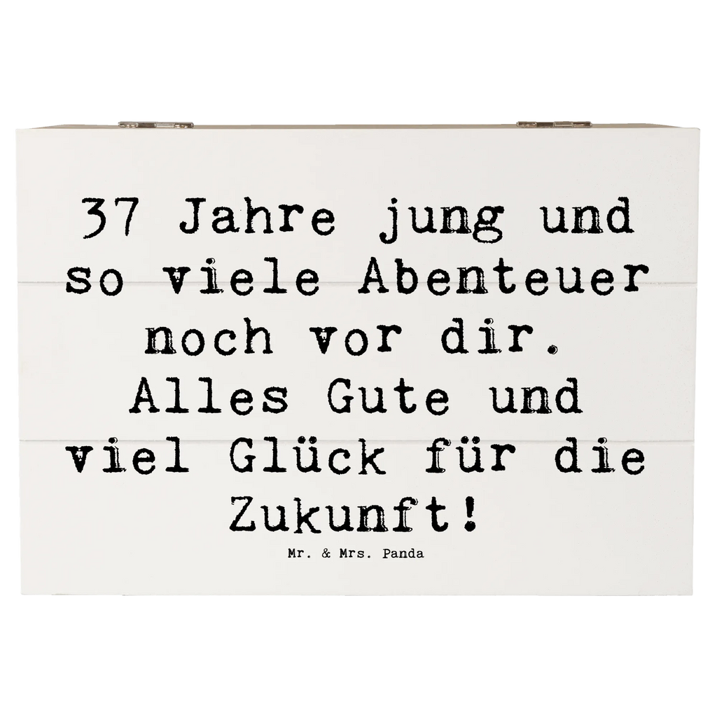 Wooden chest Saying 37 Jahre jung und so viele Abenteuer noch vor dir. Alles Gute und viel Glück für die Zukunft! Dekokiste, Erinnerungsbox, Geschenkdose, Truhe, Schatulle, XXL, Kiste, Schatzkiste, Holzkiste, Erinnerungskiste, Aufbewahrungsbox, Geschenkbox, Geburtstag, Geburtstagsgeschenk, Geschenk