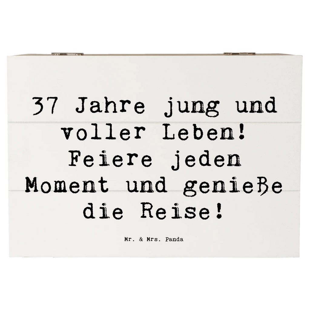 Holzkiste Spruch 37. Geburtstag Lebensfreude Aufbewahrungsbox, XXL, Erinnerungskiste, Truhe, Geschenkbox, Dekokiste, Holzkiste, Erinnerungsbox, Schatzkiste, Geschenkdose, Kiste, Schatulle, Geburtstag, Geburtstagsgeschenk, Geschenk