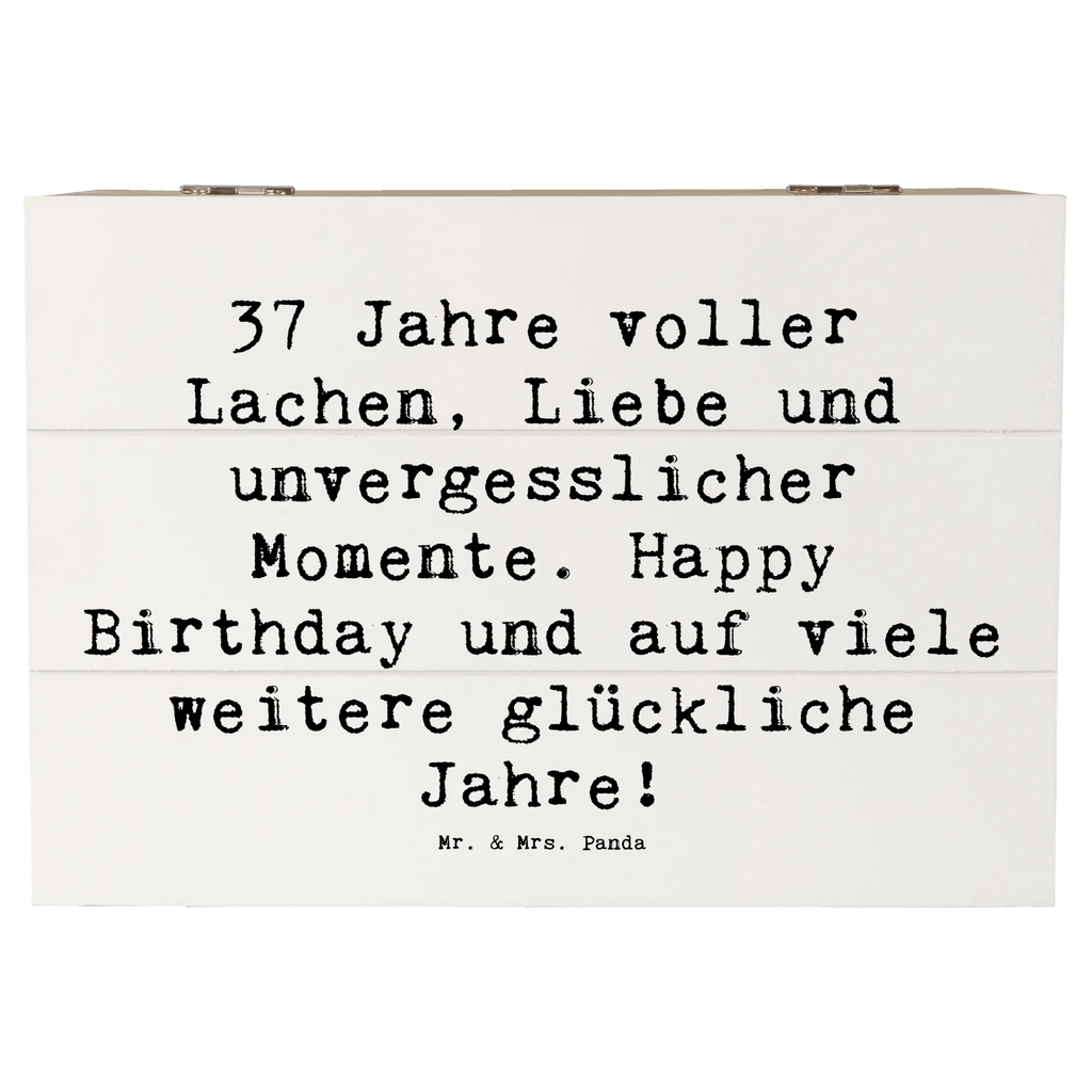 Wooden chest Saying 37 Jahre voller Lachen, Liebe und unvergesslicher Momente. Happy Birthday und auf viele weitere glückliche Jahre! Schatzkiste, Truhe, Erinnerungskiste, Holzkiste, Dekokiste, XXL, Erinnerungsbox, Aufbewahrungsbox, Geschenkdose, Kiste, Schatulle, Geschenkbox, Geburtstag, Geburtstagsgeschenk, Geschenk