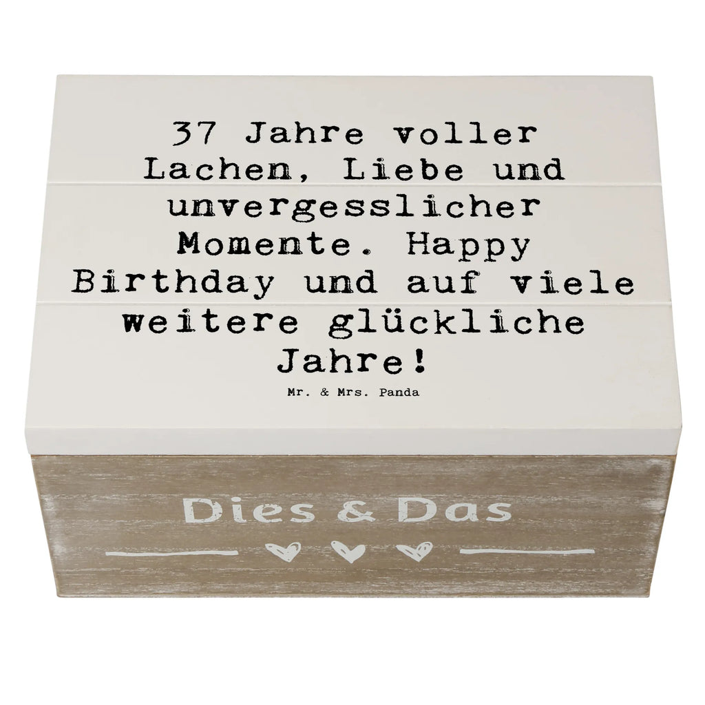 Wooden chest Saying 37 Jahre voller Lachen, Liebe und unvergesslicher Momente. Happy Birthday und auf viele weitere glückliche Jahre! Schatzkiste, Truhe, Erinnerungskiste, Holzkiste, Dekokiste, XXL, Erinnerungsbox, Aufbewahrungsbox, Geschenkdose, Kiste, Schatulle, Geschenkbox, Geburtstag, Geburtstagsgeschenk, Geschenk