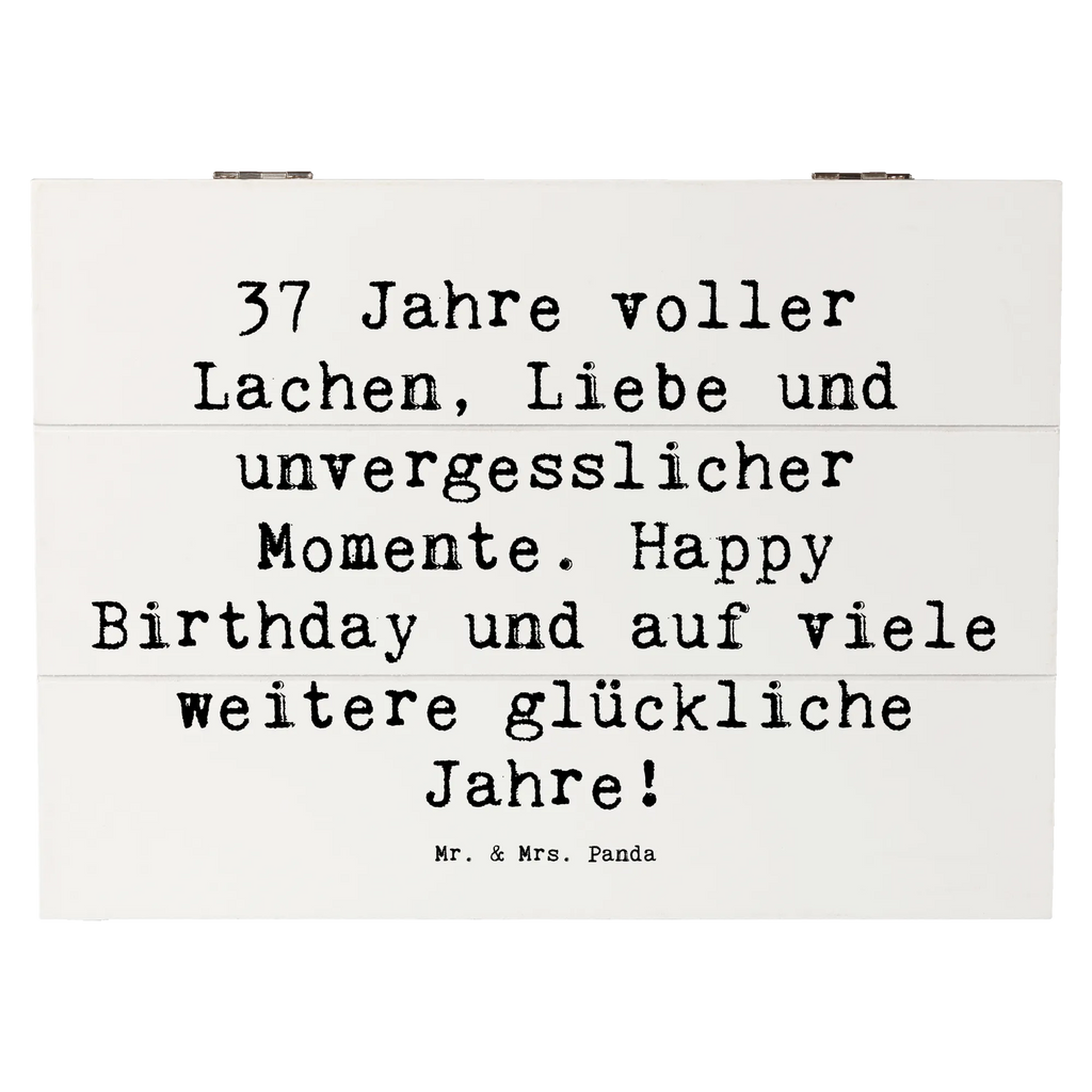Wooden chest Saying 37 Jahre voller Lachen, Liebe und unvergesslicher Momente. Happy Birthday und auf viele weitere glückliche Jahre! Schatzkiste, Truhe, Erinnerungskiste, Holzkiste, Dekokiste, XXL, Erinnerungsbox, Aufbewahrungsbox, Geschenkdose, Kiste, Schatulle, Geschenkbox, Geburtstag, Geburtstagsgeschenk, Geschenk