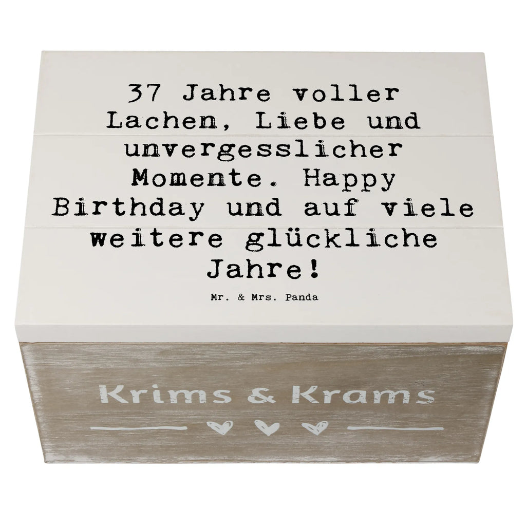 Wooden chest Saying 37 Jahre voller Lachen, Liebe und unvergesslicher Momente. Happy Birthday und auf viele weitere glückliche Jahre! Schatzkiste, Truhe, Erinnerungskiste, Holzkiste, Dekokiste, XXL, Erinnerungsbox, Aufbewahrungsbox, Geschenkdose, Kiste, Schatulle, Geschenkbox, Geburtstag, Geburtstagsgeschenk, Geschenk