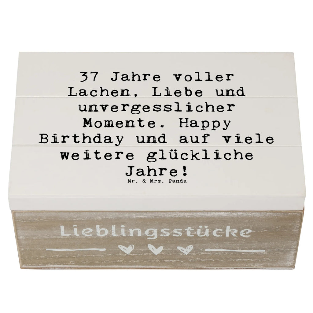 Wooden chest Saying 37 Jahre voller Lachen, Liebe und unvergesslicher Momente. Happy Birthday und auf viele weitere glückliche Jahre! Schatzkiste, Truhe, Erinnerungskiste, Holzkiste, Dekokiste, XXL, Erinnerungsbox, Aufbewahrungsbox, Geschenkdose, Kiste, Schatulle, Geschenkbox, Geburtstag, Geburtstagsgeschenk, Geschenk