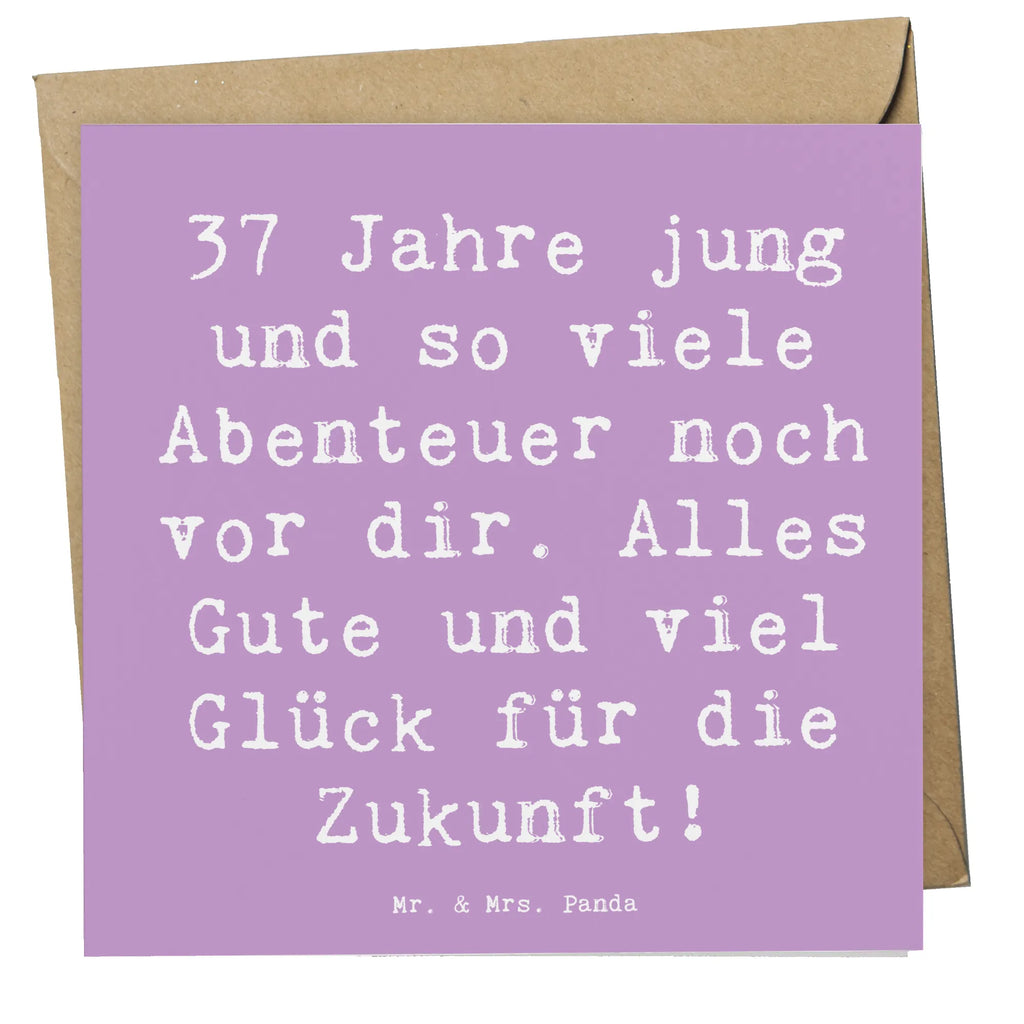Deluxe Card Saying 37 Jahre jung und so viele Abenteuer noch vor dir. Alles Gute und viel Glück für die Zukunft! Geburtstagskarte, Hochzeitskarte, Karte, Klappkarte, Einladungskarte, Hochwertige Grußkarte, Glückwunschkarte, Hochwertige Klappkarte, Grußkarte, Geburtstag, Geburtstagsgeschenk, Geschenk