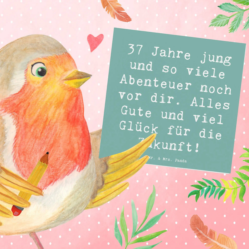 Deluxe Card Saying 37 Jahre jung und so viele Abenteuer noch vor dir. Alles Gute und viel Glück für die Zukunft! Geburtstagskarte, Hochzeitskarte, Karte, Klappkarte, Einladungskarte, Hochwertige Grußkarte, Glückwunschkarte, Hochwertige Klappkarte, Grußkarte, Geburtstag, Geburtstagsgeschenk, Geschenk