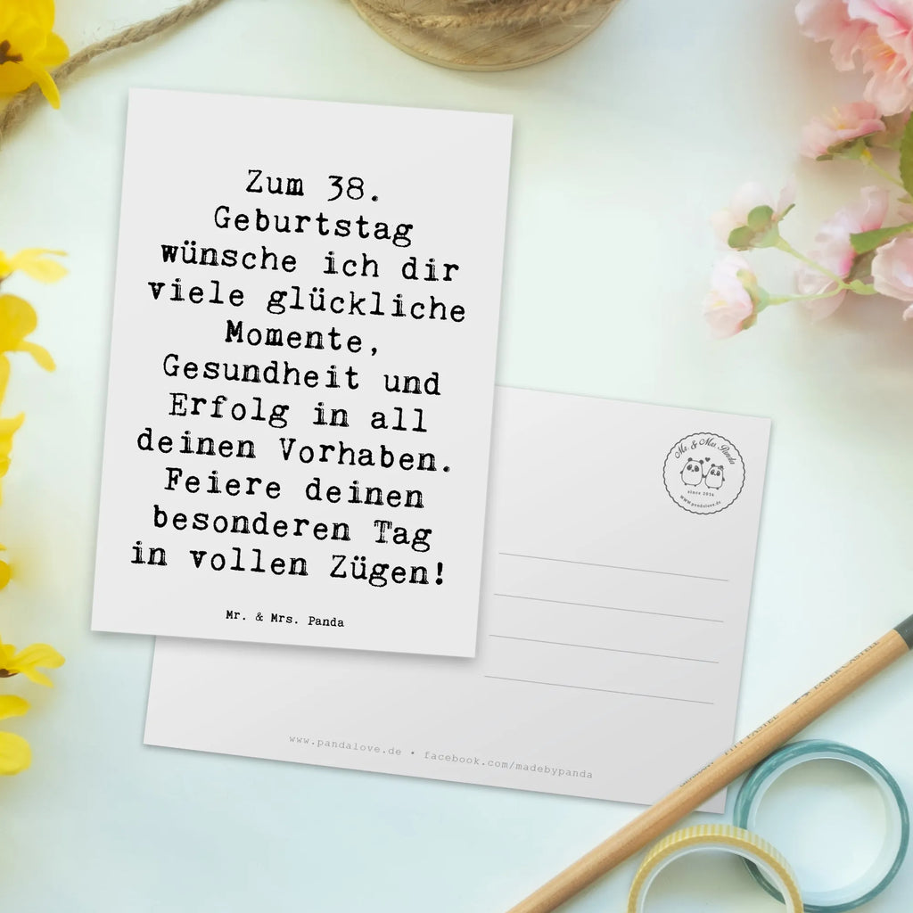Postkarte Spruch 38. Geburtstag Glück Karte, Einladungskarten Geburtstag, Postkarte, Ansichtskarten, Geschenkkarte, Ansichtskarte, Geburtstagskarte, Einladung Geburtstag, Einladung, Grußkarte, Dankeskarte, Einladungskarte, Geburtstag, Geburtstagsgeschenk, Geschenk