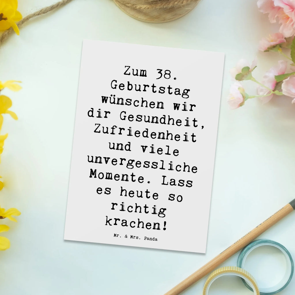 Postkarte Spruch 38. Geburtstag Feiern Geschenkkarte, Karte, Einladungskarte, Einladung, Einladungskarten Geburtstag, Ansichtskarte, Geburtstagskarte, Grußkarte, Ansichtskarten, Dankeskarte, Einladung Geburtstag, Postkarte, Geburtstag, Geburtstagsgeschenk, Geschenk