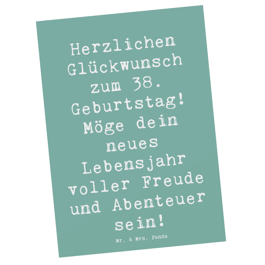 Postcard Saying Herzlichen Glückwunsch zum 38. Geburtstag! Möge dein neues Lebensjahr voller Freude und Abenteuer sein! Einladungskarte, Einladung Geburtstag, Ansichtskarten, Geschenkkarte, Karte, Einladungskarten Geburtstag, Dankeskarte, Postkarte, Einladung, Ansichtskarte, Grußkarte, Geburtstagskarte, Geburtstag, Geburtstagsgeschenk, Geschenk