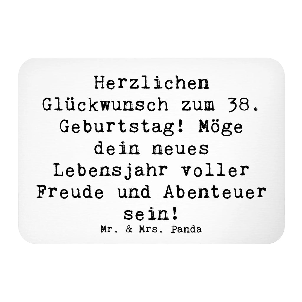 Magnet Saying Herzlichen Glückwunsch zum 38. Geburtstag! Möge dein neues Lebensjahr voller Freude und Abenteuer sein! Kühlschrank Dekoration, Dekomagnet, Souvenir Magnet, Kühlschrankmagnet, Motivmagnete, Whiteboard Magnet, Notiz Magnet, Pinnwandmagnet, Geburtstag, Geburtstagsgeschenk, Geschenk