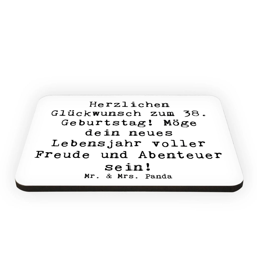 Magnet Saying Herzlichen Glückwunsch zum 38. Geburtstag! Möge dein neues Lebensjahr voller Freude und Abenteuer sein! Kühlschrank Dekoration, Dekomagnet, Souvenir Magnet, Kühlschrankmagnet, Motivmagnete, Whiteboard Magnet, Notiz Magnet, Pinnwandmagnet, Geburtstag, Geburtstagsgeschenk, Geschenk