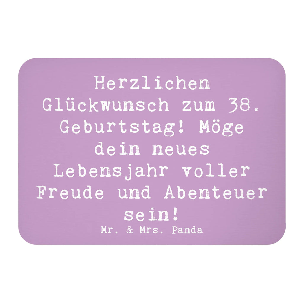 Magnet Saying Herzlichen Glückwunsch zum 38. Geburtstag! Möge dein neues Lebensjahr voller Freude und Abenteuer sein! Kühlschrank Dekoration, Dekomagnet, Souvenir Magnet, Kühlschrankmagnet, Motivmagnete, Whiteboard Magnet, Notiz Magnet, Pinnwandmagnet, Geburtstag, Geburtstagsgeschenk, Geschenk