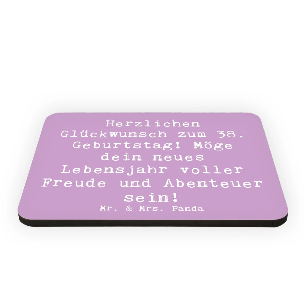 Magnet Saying Herzlichen Glückwunsch zum 38. Geburtstag! Möge dein neues Lebensjahr voller Freude und Abenteuer sein! Kühlschrank Dekoration, Dekomagnet, Souvenir Magnet, Kühlschrankmagnet, Motivmagnete, Whiteboard Magnet, Notiz Magnet, Pinnwandmagnet, Geburtstag, Geburtstagsgeschenk, Geschenk