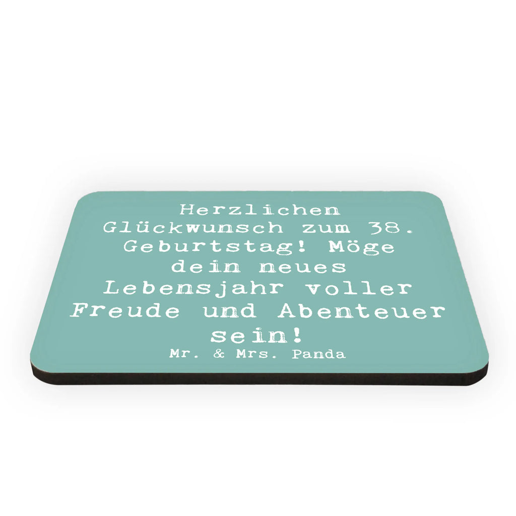Magnet Saying Herzlichen Glückwunsch zum 38. Geburtstag! Möge dein neues Lebensjahr voller Freude und Abenteuer sein! Kühlschrank Dekoration, Dekomagnet, Souvenir Magnet, Kühlschrankmagnet, Motivmagnete, Whiteboard Magnet, Notiz Magnet, Pinnwandmagnet, Geburtstag, Geburtstagsgeschenk, Geschenk