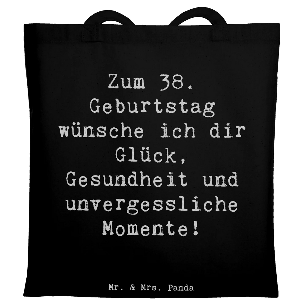 Tragetasche Spruch 38. Geburtstag Beuteltasche, Beutel, Einkaufstasche, Jutebeutel, Stoffbeutel, Tasche, Shopper, Umhängetasche, Strandtasche, Schultertasche, Stofftasche, Tragetasche, Badetasche, Jutetasche, Einkaufstüte, Laptoptasche, Geburtstag, Geburtstagsgeschenk, Geschenk