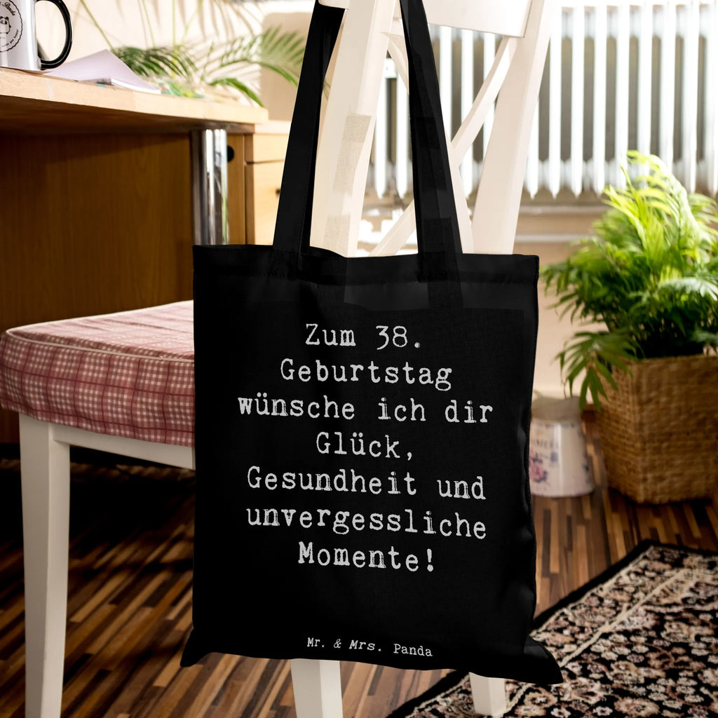 Tragetasche Spruch 38. Geburtstag Beuteltasche, Beutel, Einkaufstasche, Jutebeutel, Stoffbeutel, Tasche, Shopper, Umhängetasche, Strandtasche, Schultertasche, Stofftasche, Tragetasche, Badetasche, Jutetasche, Einkaufstüte, Laptoptasche, Geburtstag, Geburtstagsgeschenk, Geschenk