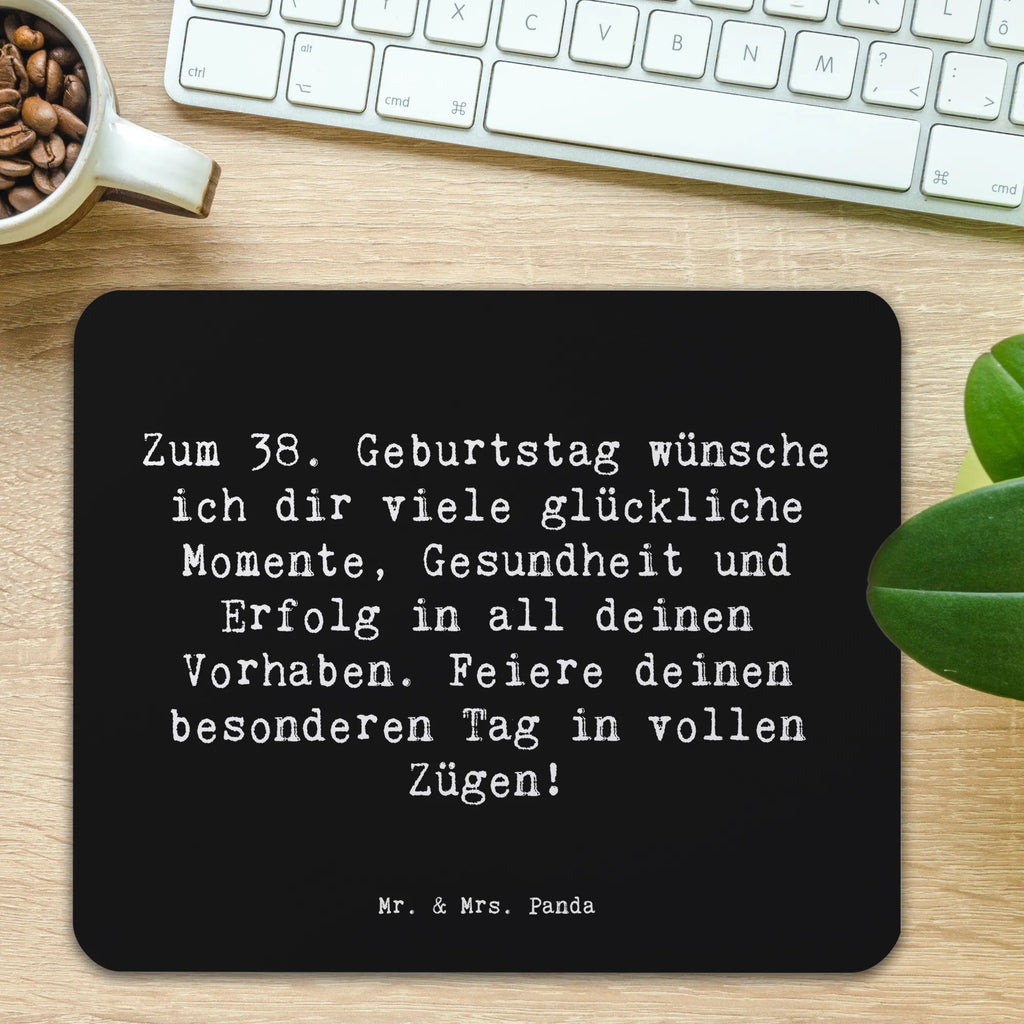 Mauspad Spruch 38. Geburtstag Glück Arbeitszimmer, Büroausstattung, Computer zubehör, Mousepad, PC Zubehör, Designer Mauspad, Mausunterlage, Mauspad, Einzigartiges Mauspad, Mauspad Büro, Geburtstag, Geburtstagsgeschenk, Geschenk