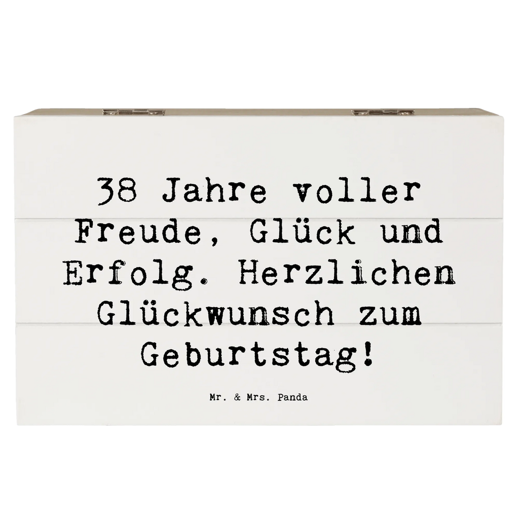Holzkiste Spruch 38. Geburtstag Freude Aufbewahrungsbox, Schatulle, Erinnerungskiste, Geschenkdose, Truhe, XXL, Dekokiste, Erinnerungsbox, Geschenkbox, Kiste, Schatzkiste, Holzkiste, Geburtstag, Geburtstagsgeschenk, Geschenk