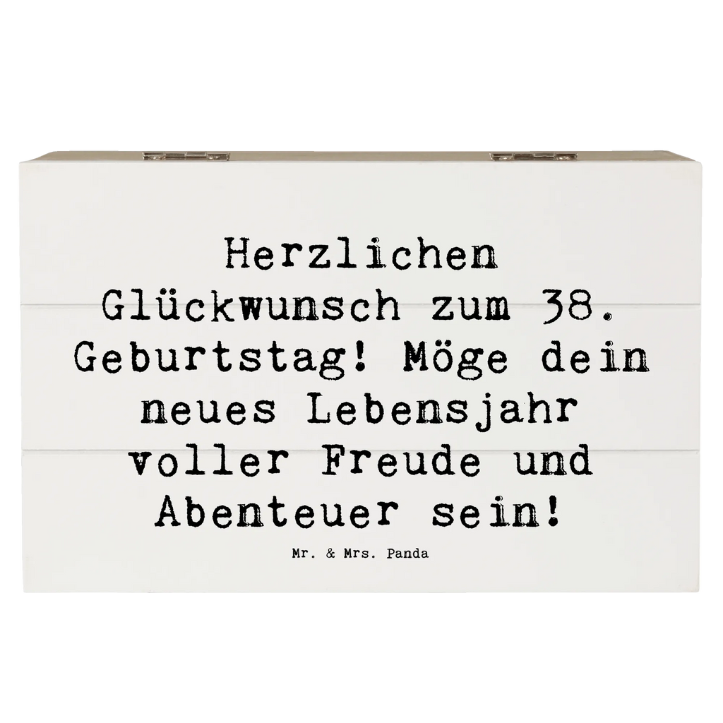 Holzkiste Spruch 38. Geburtstag Freude Abenteuer XXL, Truhe, Aufbewahrungsbox, Geschenkbox, Holzkiste, Erinnerungskiste, Kiste, Schatzkiste, Schatulle, Dekokiste, Geschenkdose, Erinnerungsbox, Geburtstag, Geburtstagsgeschenk, Geschenk