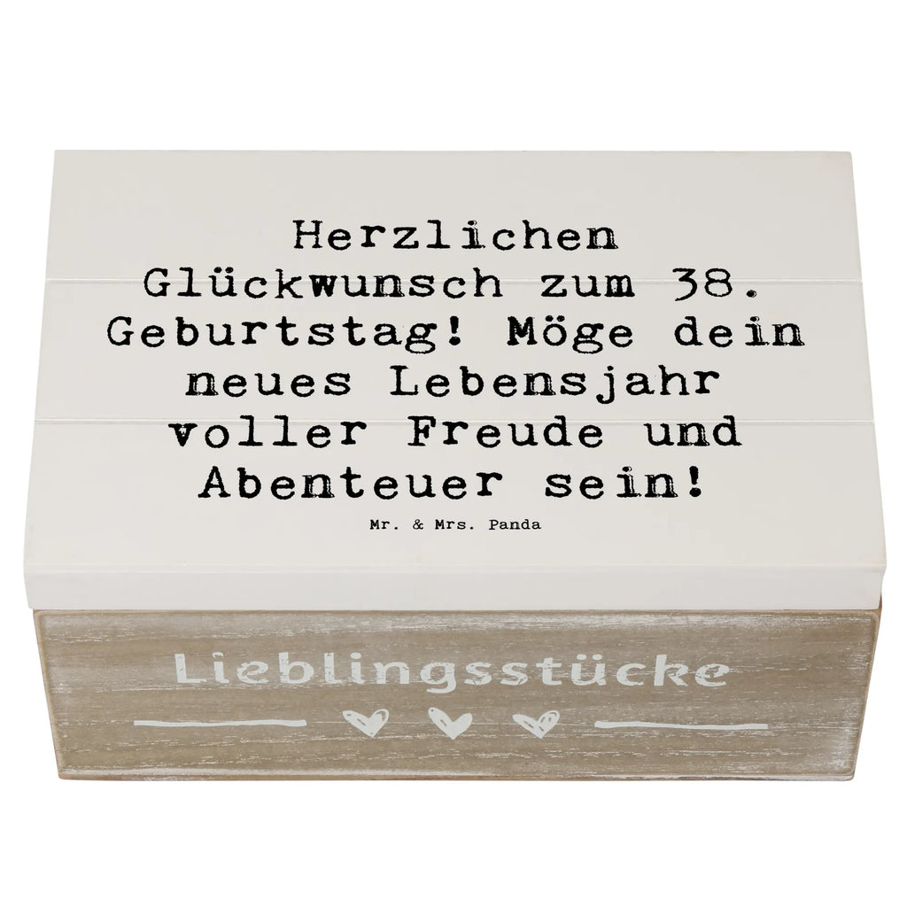 Holzkiste Spruch 38. Geburtstag Freude Abenteuer XXL, Truhe, Aufbewahrungsbox, Geschenkbox, Holzkiste, Erinnerungskiste, Kiste, Schatzkiste, Schatulle, Dekokiste, Geschenkdose, Erinnerungsbox, Geburtstag, Geburtstagsgeschenk, Geschenk